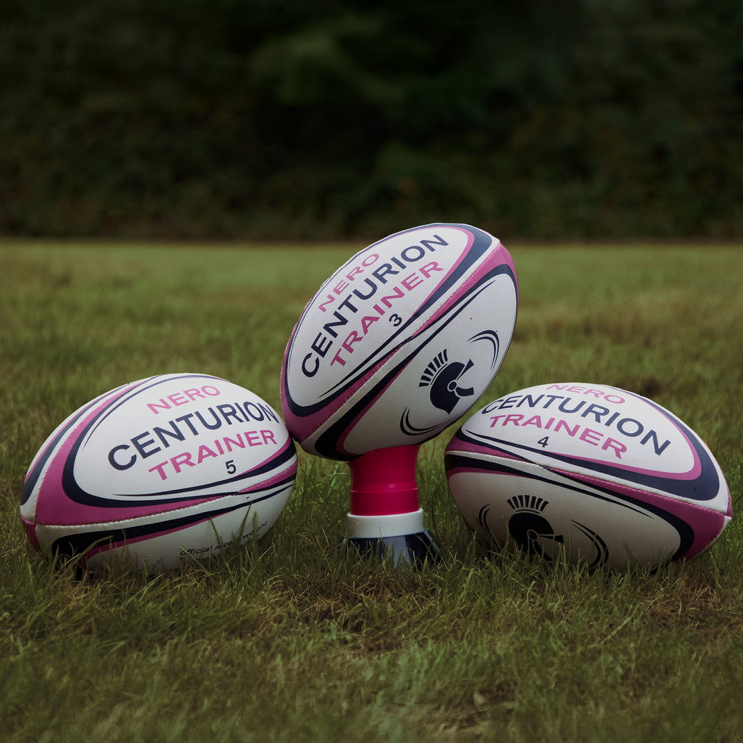 Nero Navy/Pink Trainer Rugby Ball